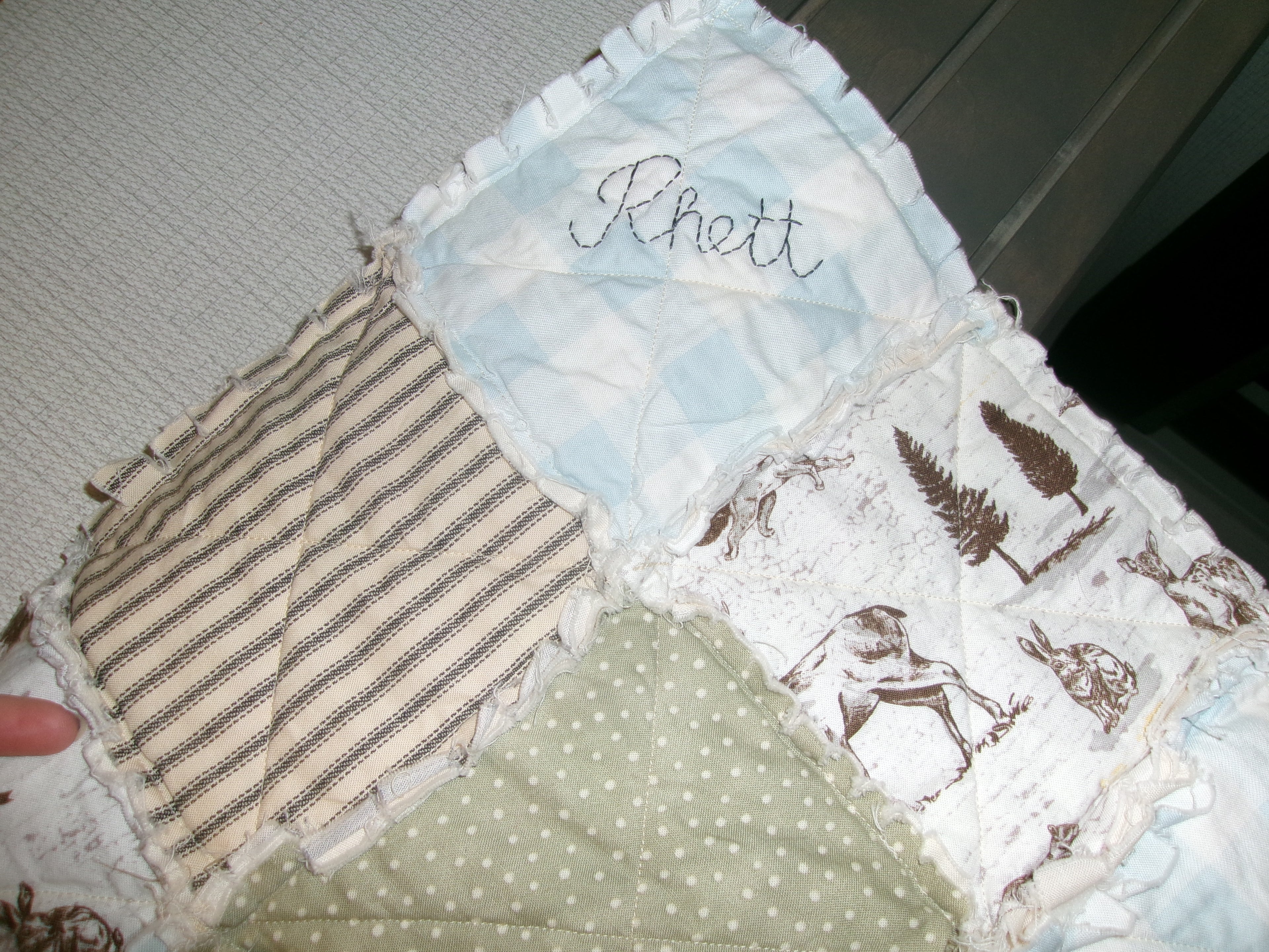 Baby rag quilt