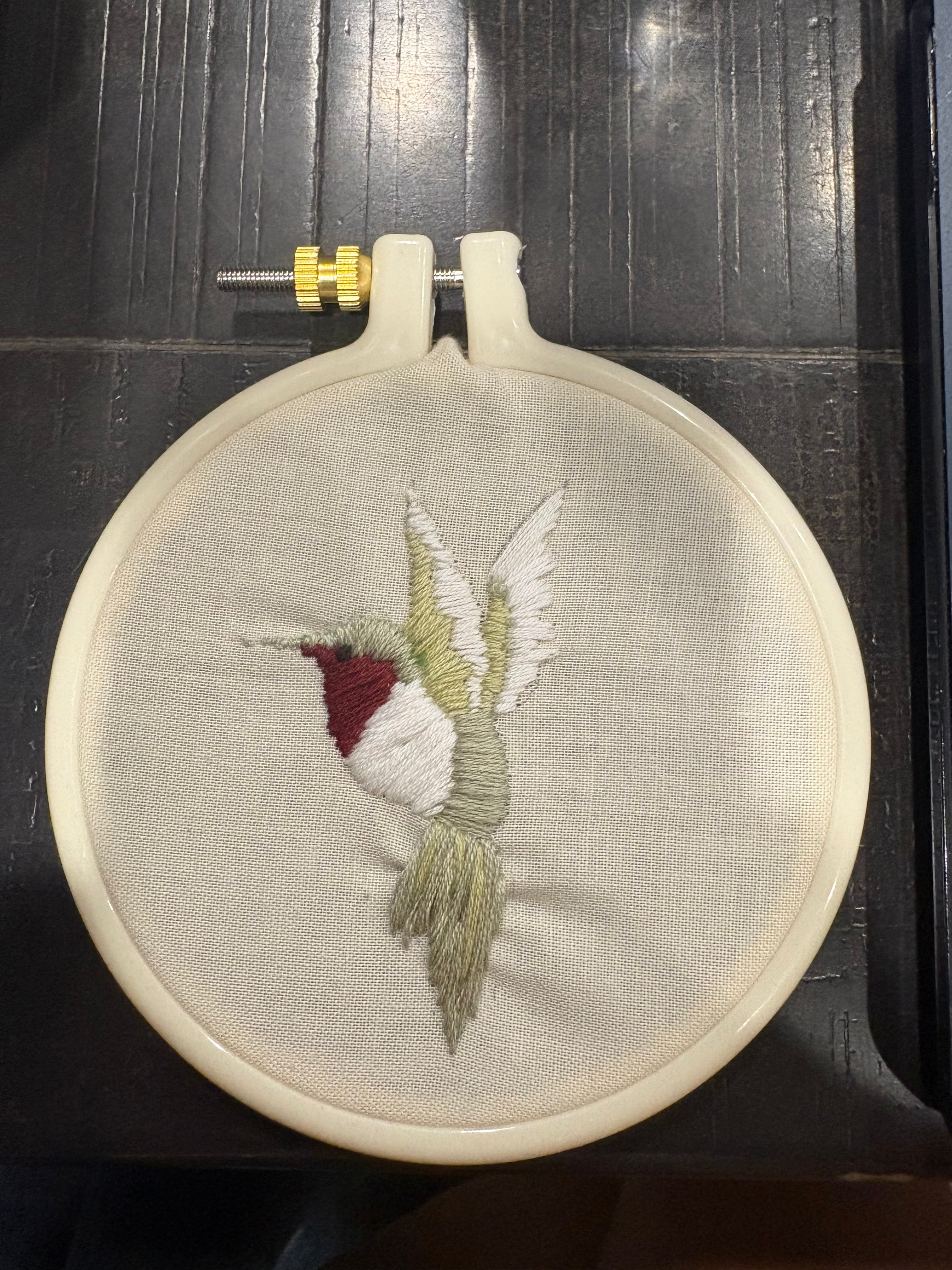 Mini Hummingbird Embroidery