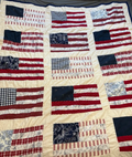 Coastal American flag quilt